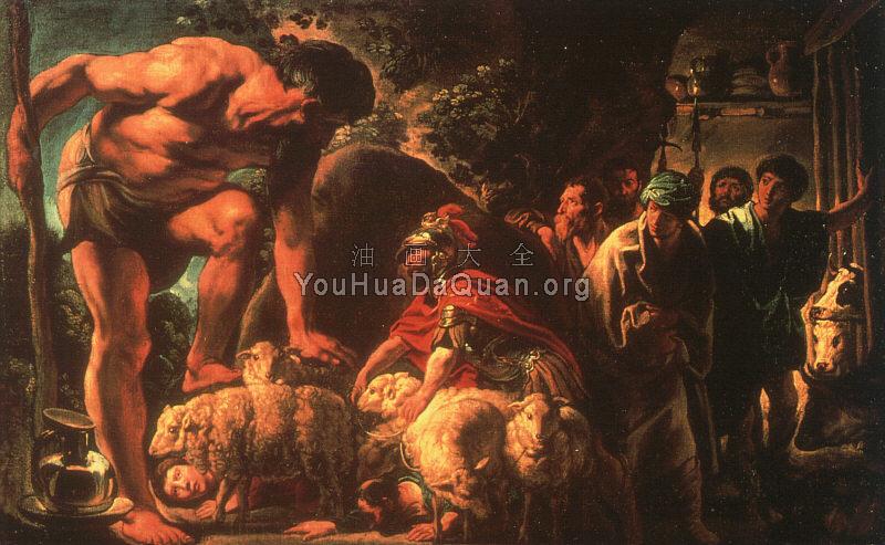 Odysseus in the Cave of Polyphemus - 雅各布·约尔当斯